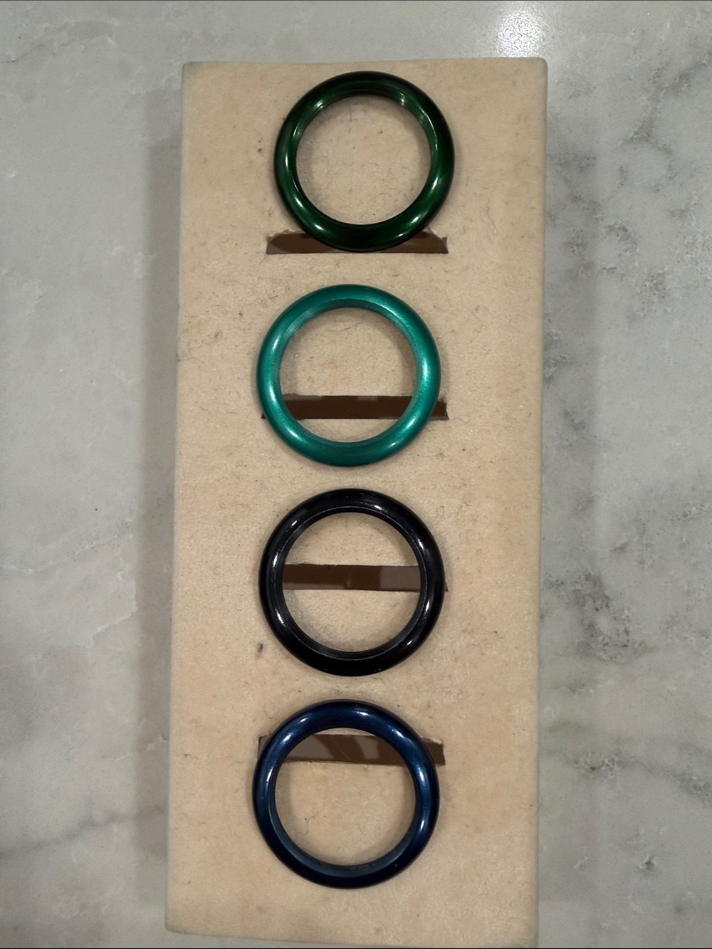 Gucci Multicolor Watch Bezels - Metal Set Assorted Green, Teal, Blue, Black - Picture 3 of 4